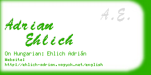 adrian ehlich business card